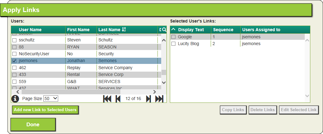 link config tool