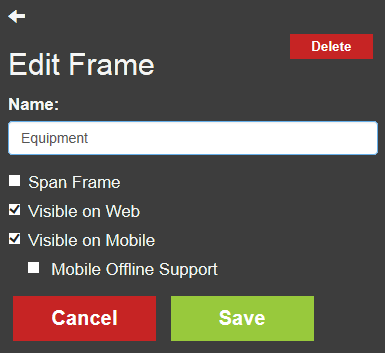 Frame Properties