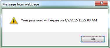 password expiring