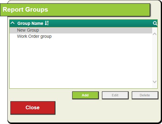 manage report groups