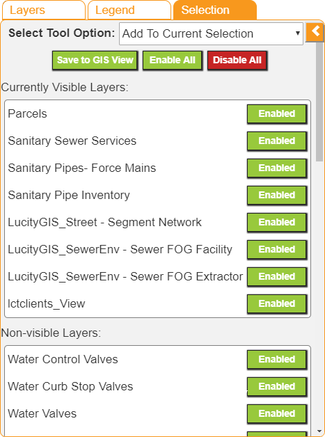 webmap toc selection