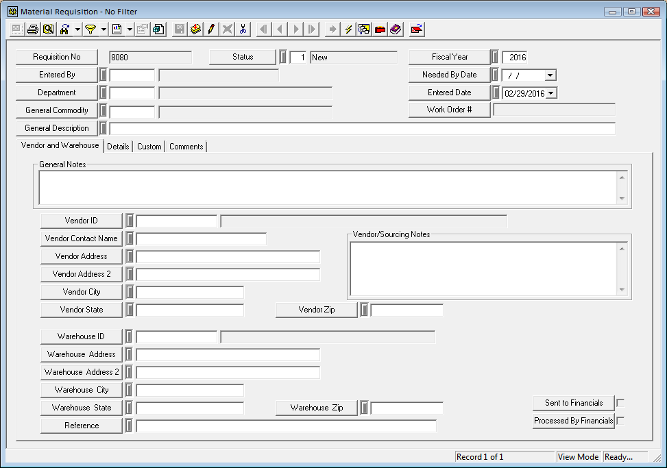 Material Requisition