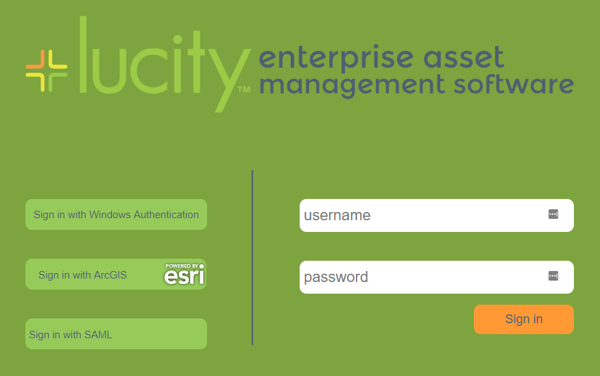 Lucity Web Login