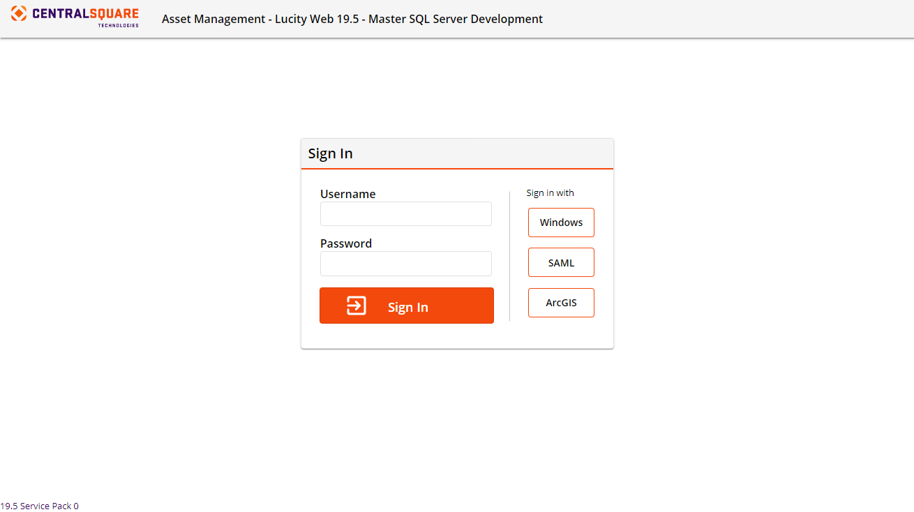 Lucity Web Login