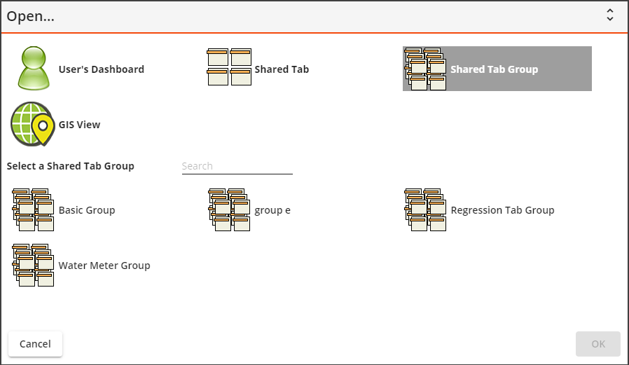select tab group