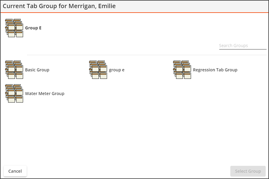 select tab group