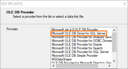 new sql report driver