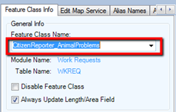 enter feature class name