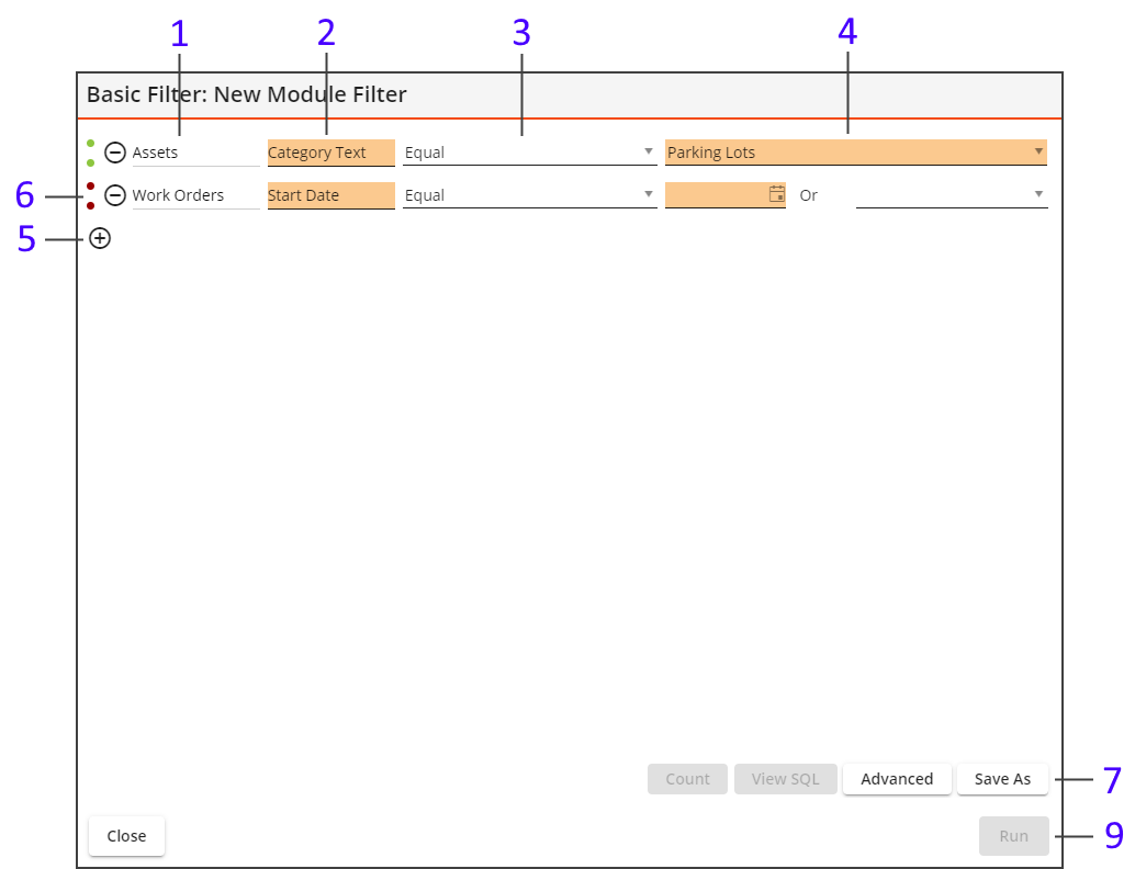 build a filter steps