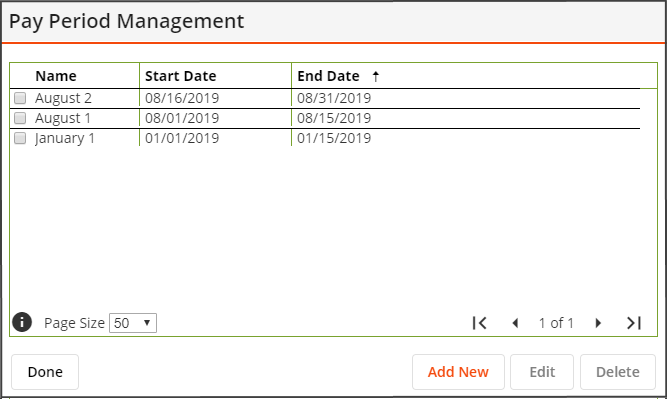 pay period management