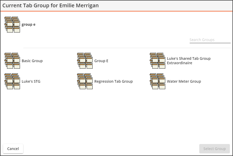 Manage Tab Group