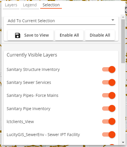 webmap toc selection