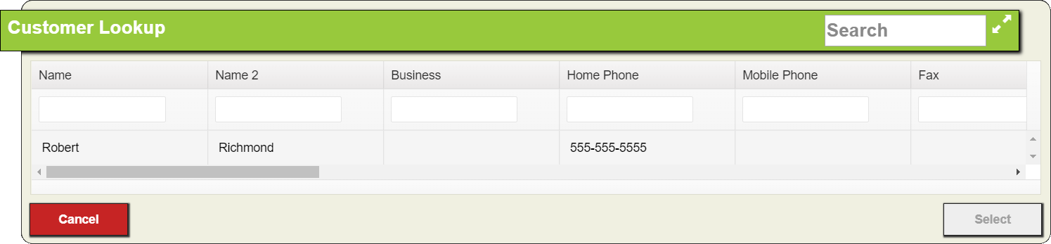 Customer Lookup