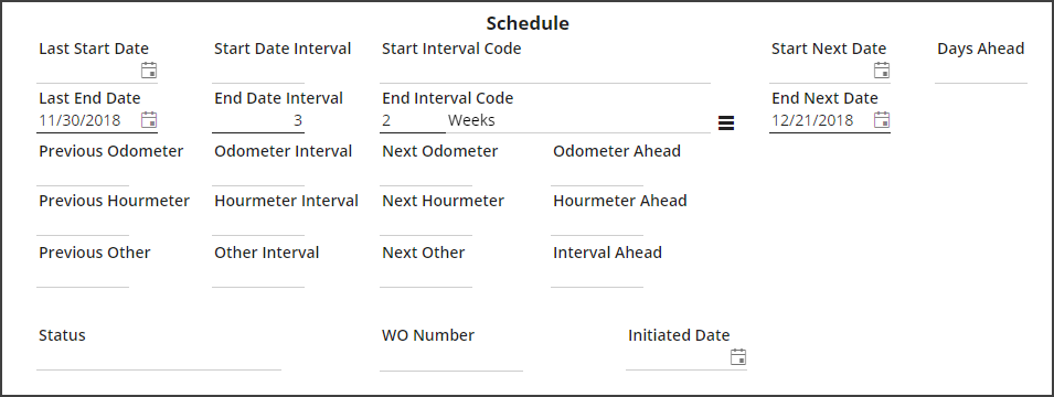 Floating schedule fields