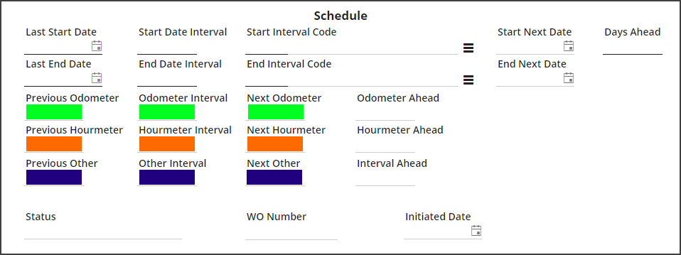 Meter Scheduling Fields