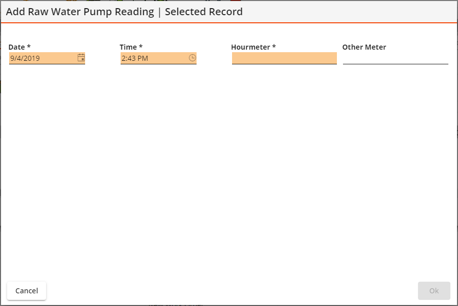 add raw water pump reading