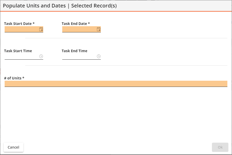 populate units and dates toolkit