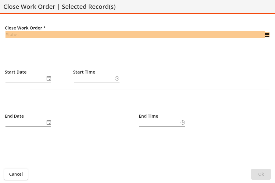 close work order select toolkit