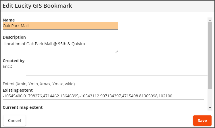 edit map bookmark