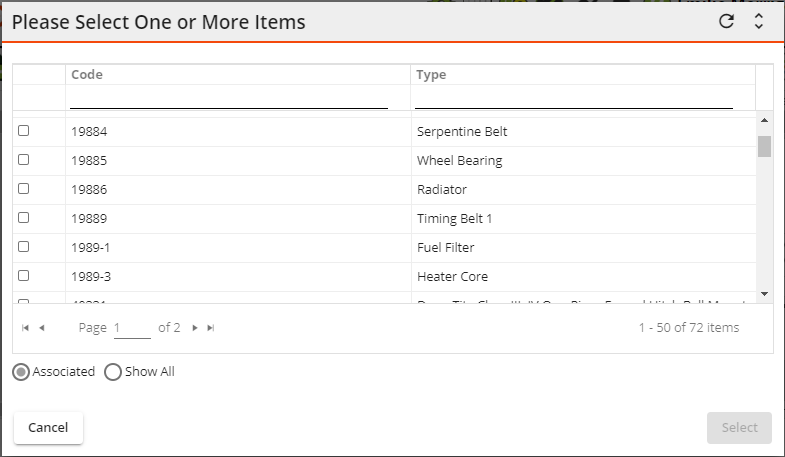 select multiple materials