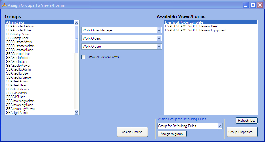 assign groups