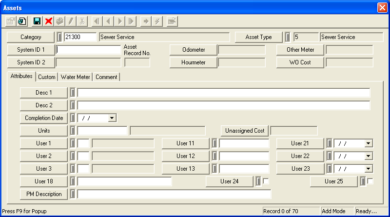 Assets Dialog