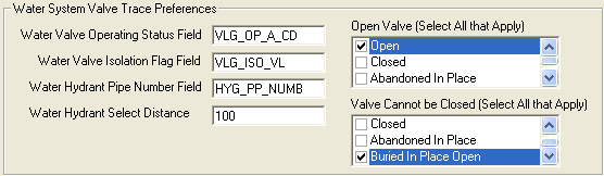 Water Trace Preferences