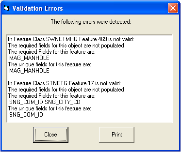 Validation Errors