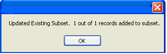 Update Existing Subset