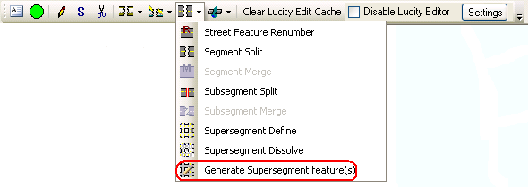 generate supersegment menu