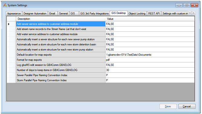 GIS Desktop tab