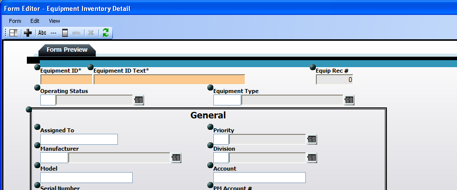 Detailed Form Editor