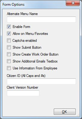 Form Options