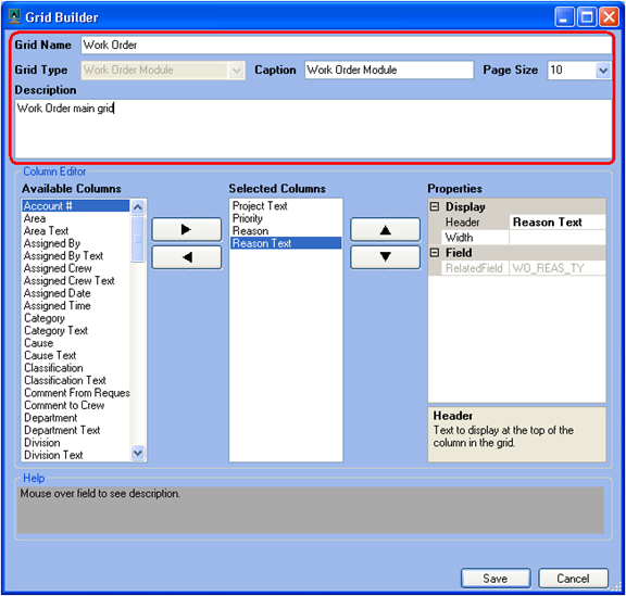grid builder general