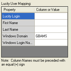 gbaMS User Mapping