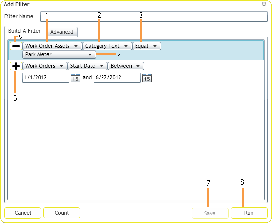 build a filter steps