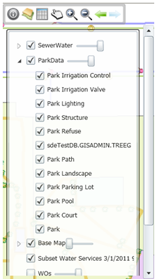 web map_Table of contents