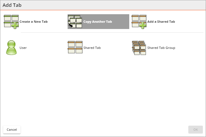 Dashboard Tabs Setup