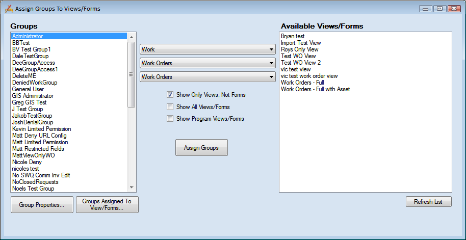 assign groups