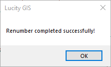 SW_Renumber successful