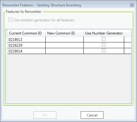 Renumber Screen
