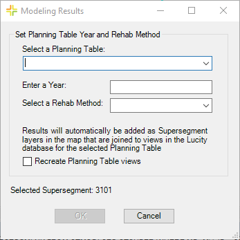 select planning table