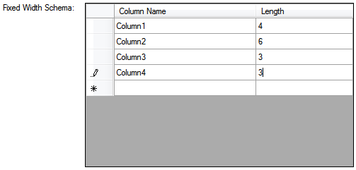 fixed schema grid