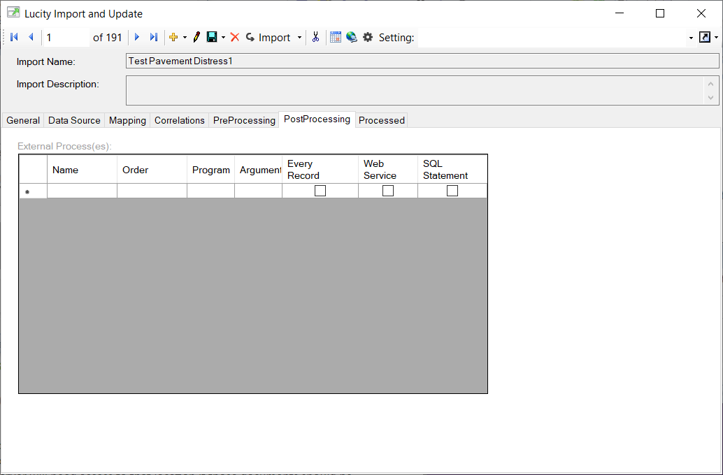 Post Processing Tab