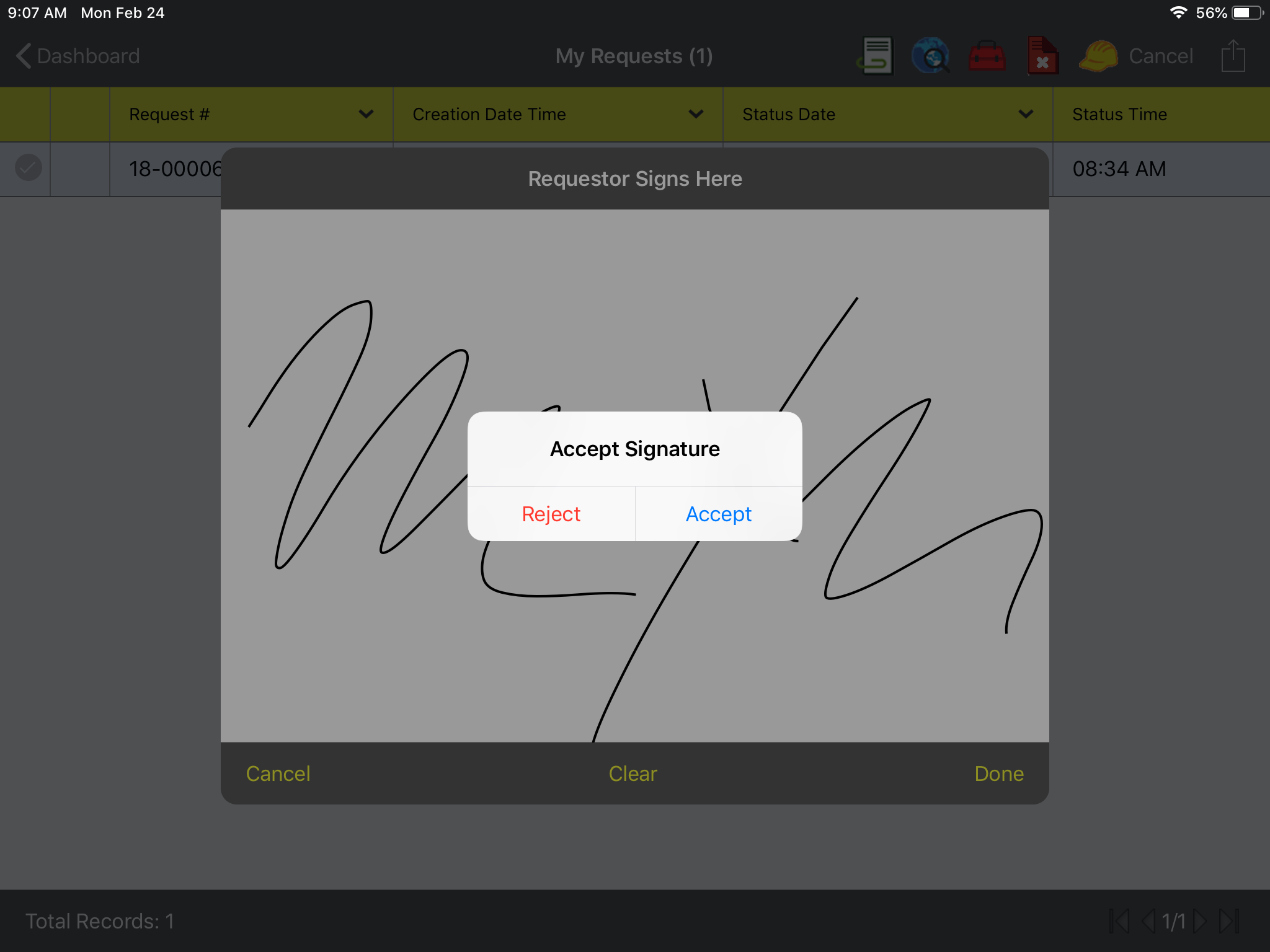 ios accept signature