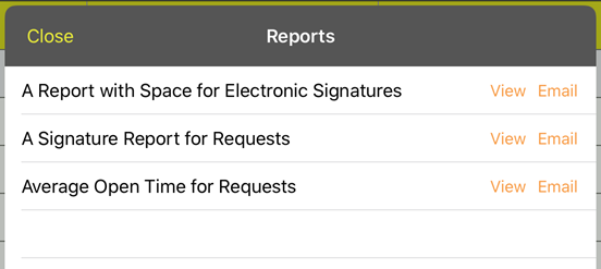 reports for signature export