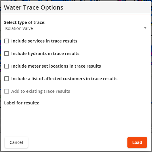 Water trace options