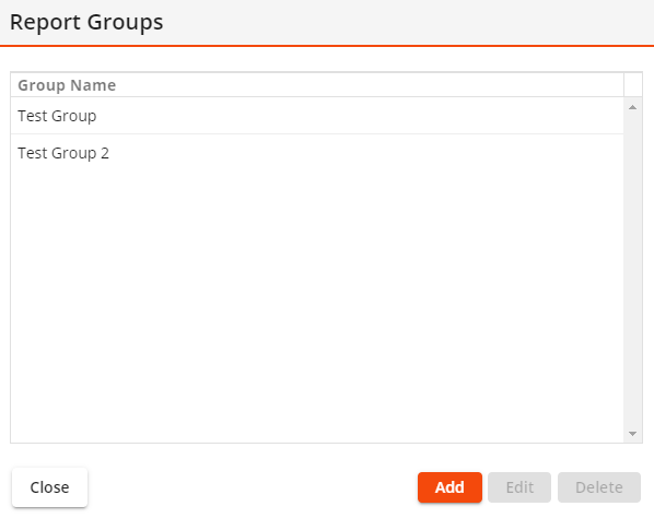 manage report groups