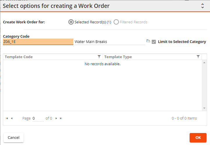create work order from request