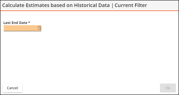 how to calculate estimates based on historical data current filter